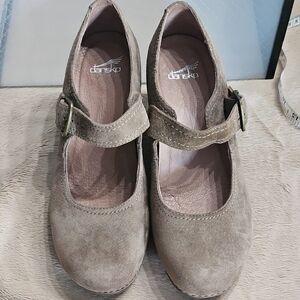Dansko Women's Taupe Mary Jane Wedge